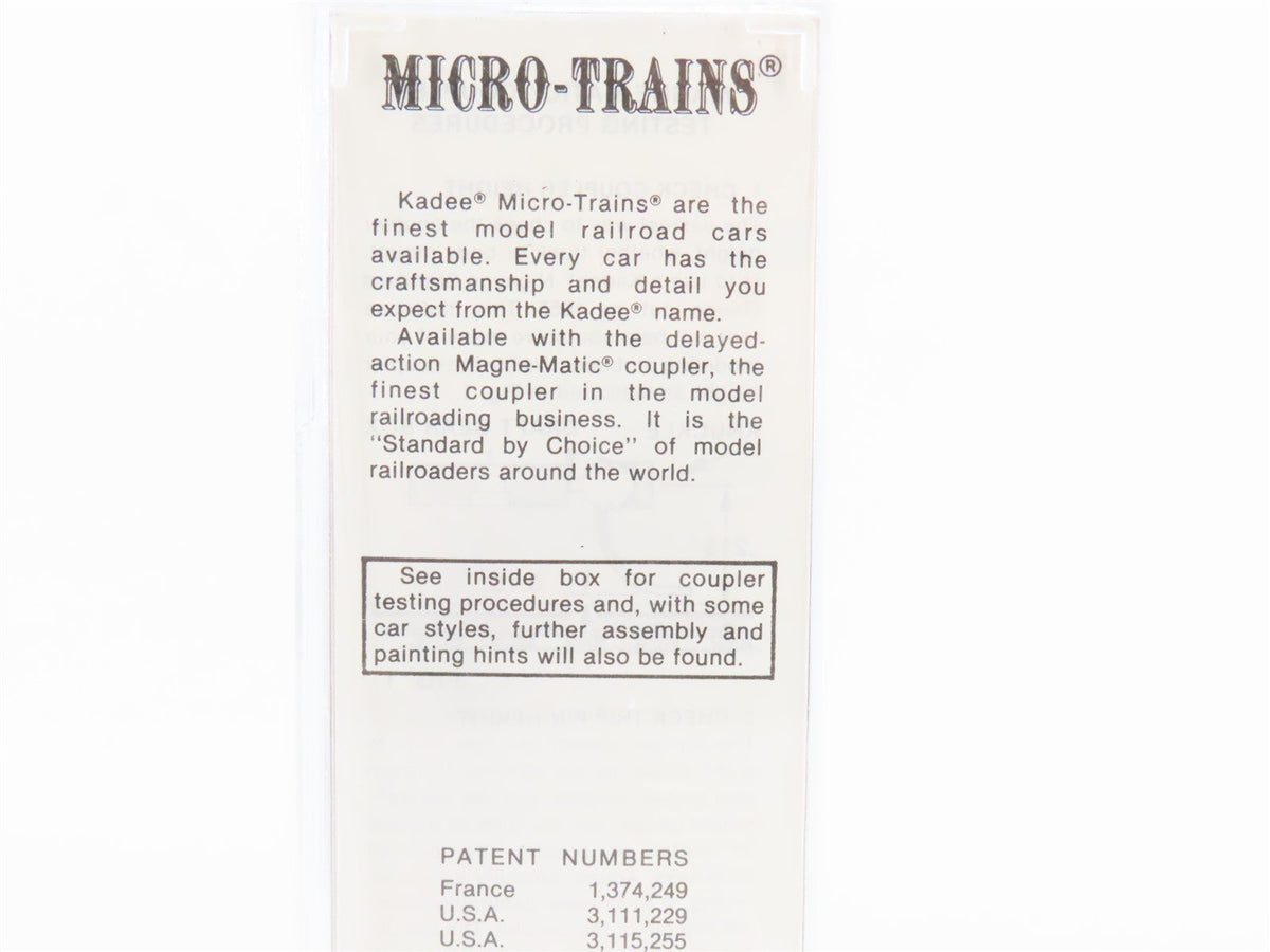 N Scale Micro-Trains MTL 54090 TOE Railway 61&#39; Bulkhead Flatcar #4152
