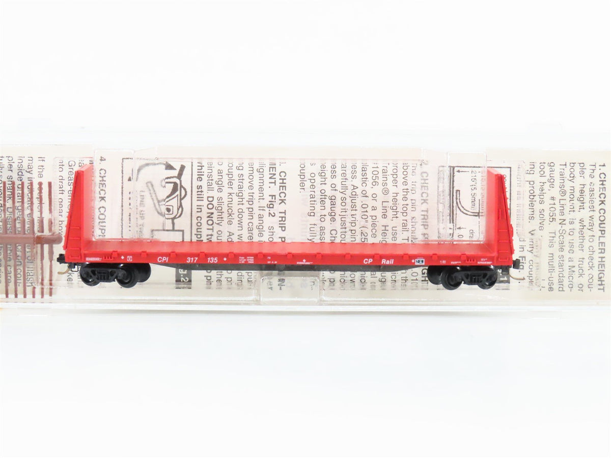 N Scale Micro-Trains MTL 54070 CP Rail 61&#39; Bulkhead Flatcar #317135