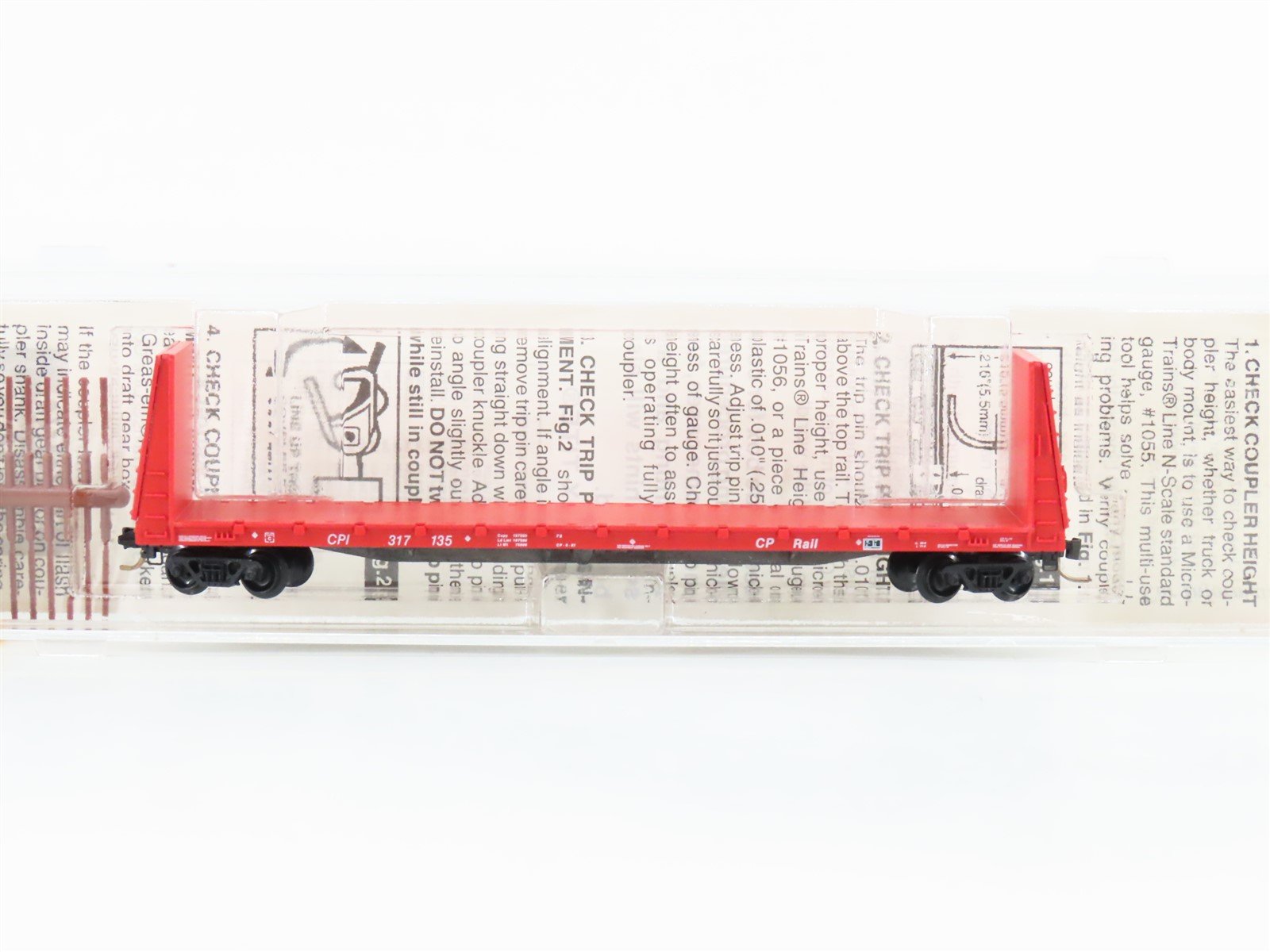 N Scale Micro-Trains MTL 54070 CP Rail 61' Bulkhead Flatcar #317135