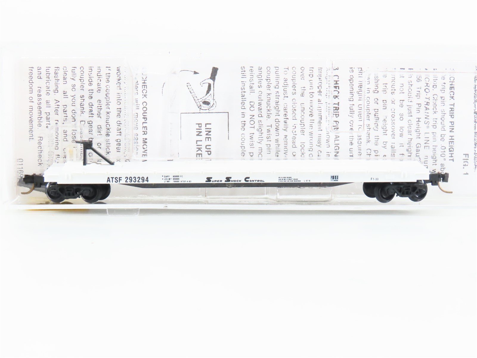 N Scale Micro-Trains MTL 64010 ATSF Santa Fe 57' Flatcar #293294