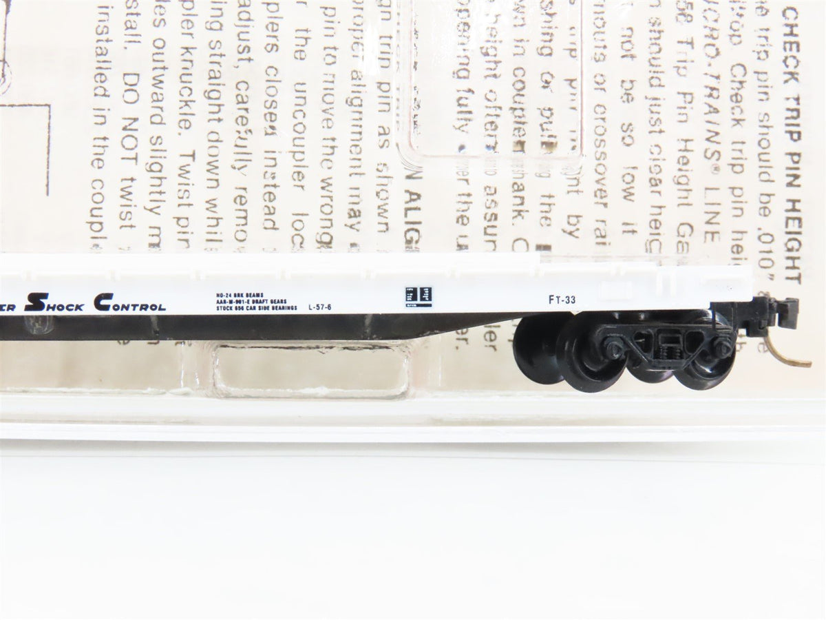N Scale Micro-Trains MTL 64010 ATSF Santa Fe 57&#39; Flatcar #293284
