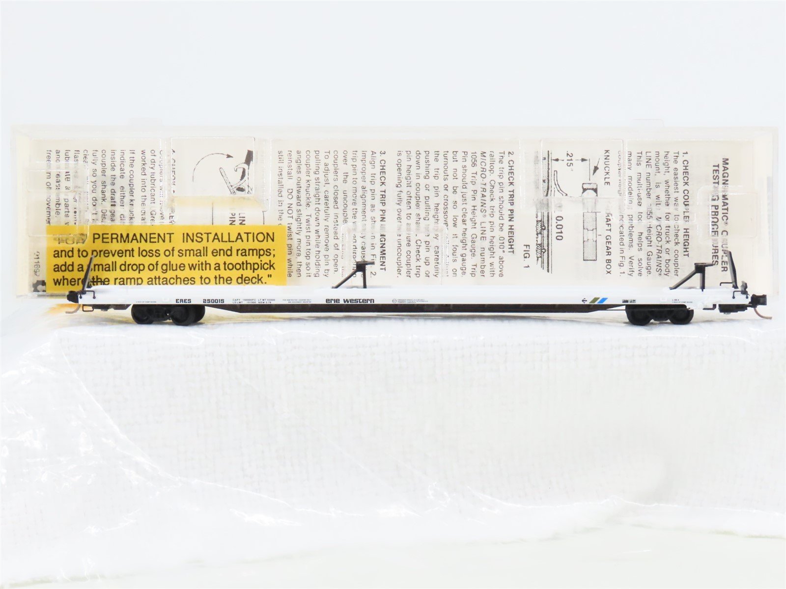 N Scale Micro-Trains MTL 71030 Erie Western 89' TOFC Flatcar #250015