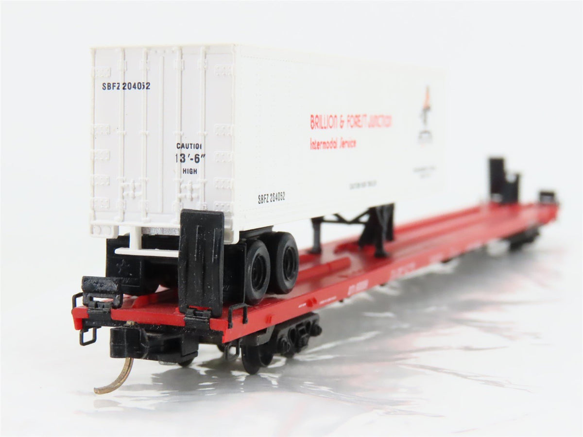 N Scale Micro-Trains MTL 71023 DT&amp;I Railway 89&#39; TOFC Flatcar #90089 w40&#39; Trailer