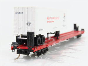 N Scale Micro-Trains MTL 71023 DT&I Railway 89' TOFC Flatcar #90089 w40' Trailer