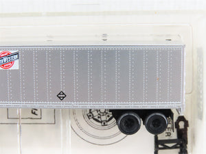 N Micro-Trains MTL 64024 CNW Railway 57' Flatcar #780516 w45' CNW Trailer