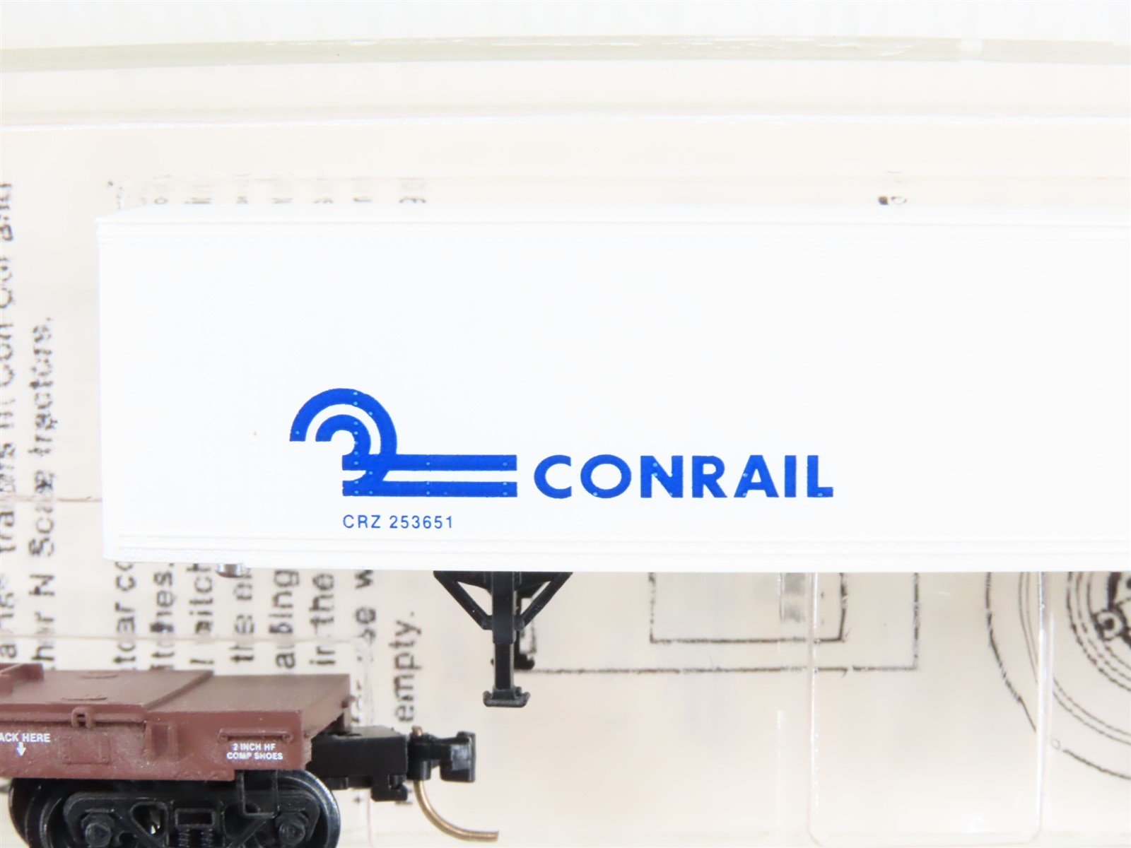 N Micro-Trains MTL 64034 Southern 57' Flatcar #151300 w45' CR Trailer