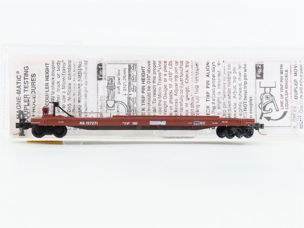 N Scale Micro-Trains MTL 64050 NS Norfolk Southern 57&#39; TOFC Flatcar #157271