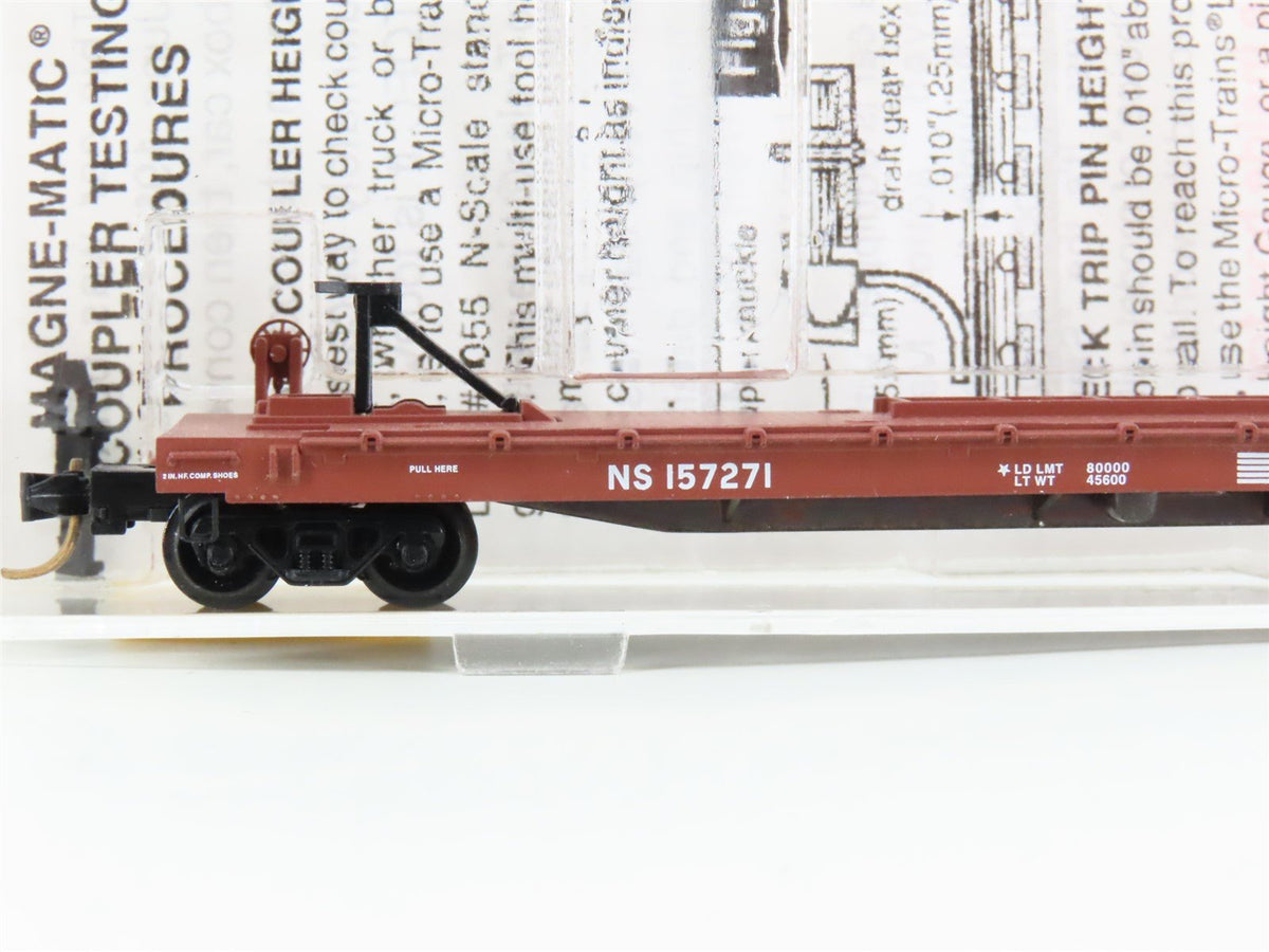 N Scale Micro-Trains MTL 64050 NS Norfolk Southern 57&#39; TOFC Flatcar #157271