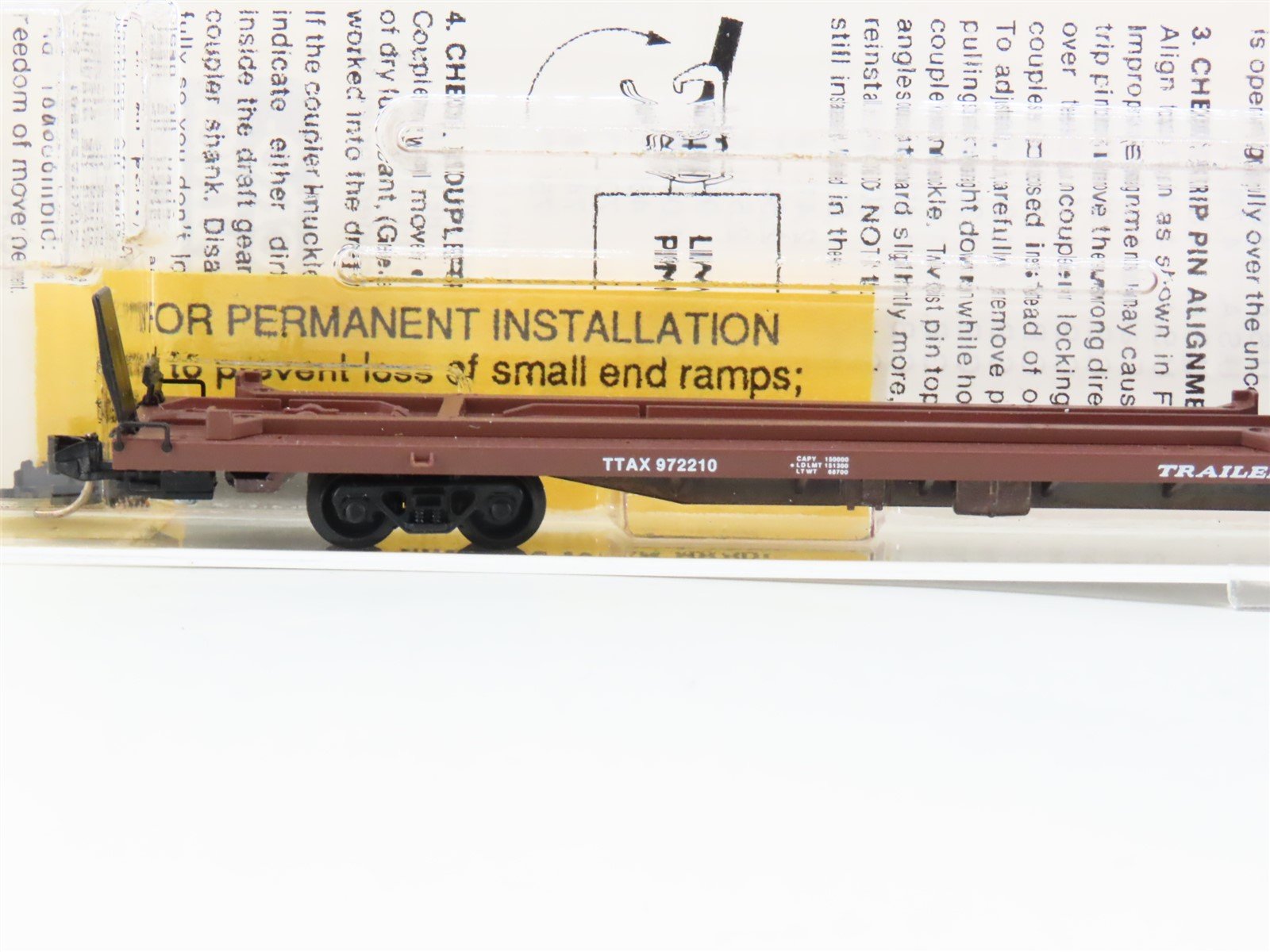 N Scale Micro-Trains MTL 72223 TTAX 89' Flatcar #972210 w/ 40' Container
