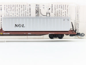 N Scale Micro-Trains MTL 72223 TTAX 89' Flatcar #972210 w/ 40' Container