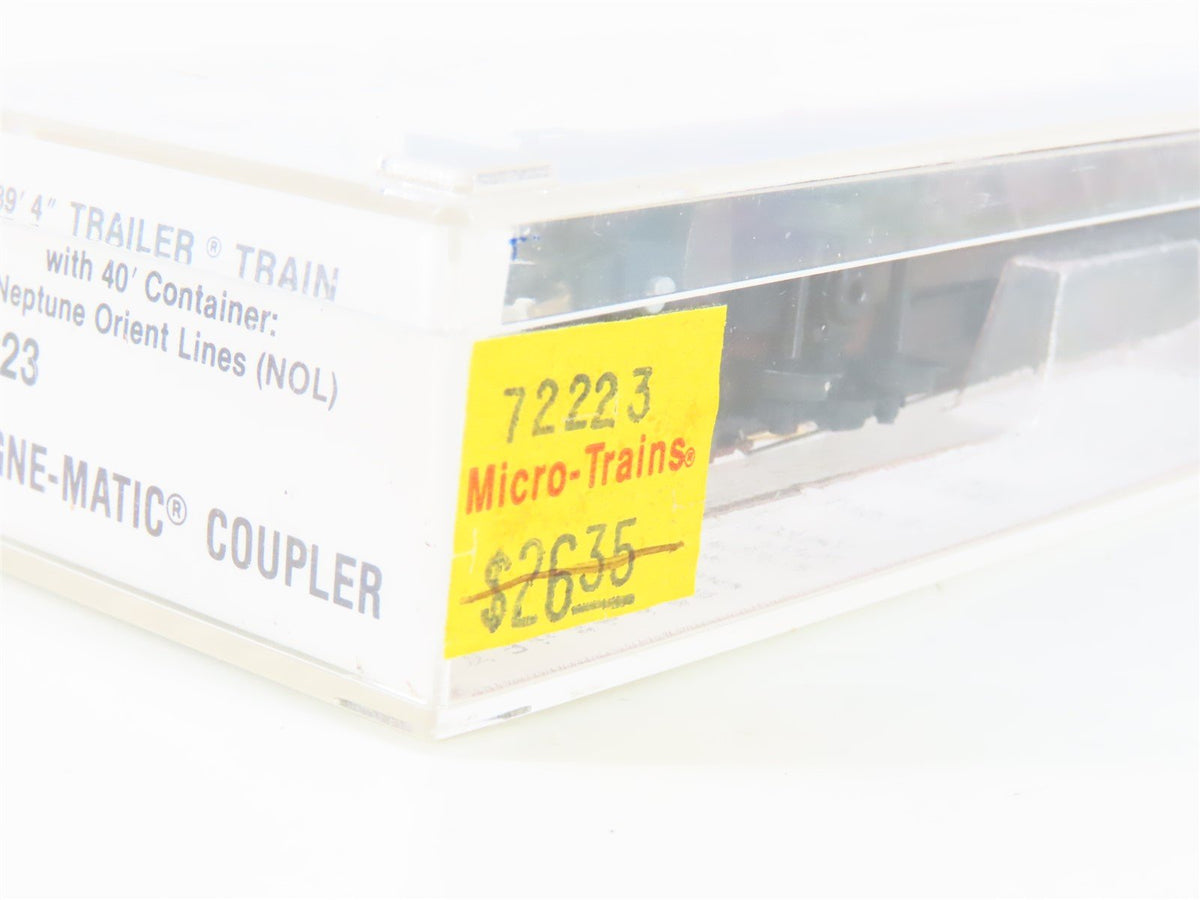 N Scale Micro-Trains MTL 72223 TTAX 89&#39; Flatcar #972210 w/ 40&#39; Container