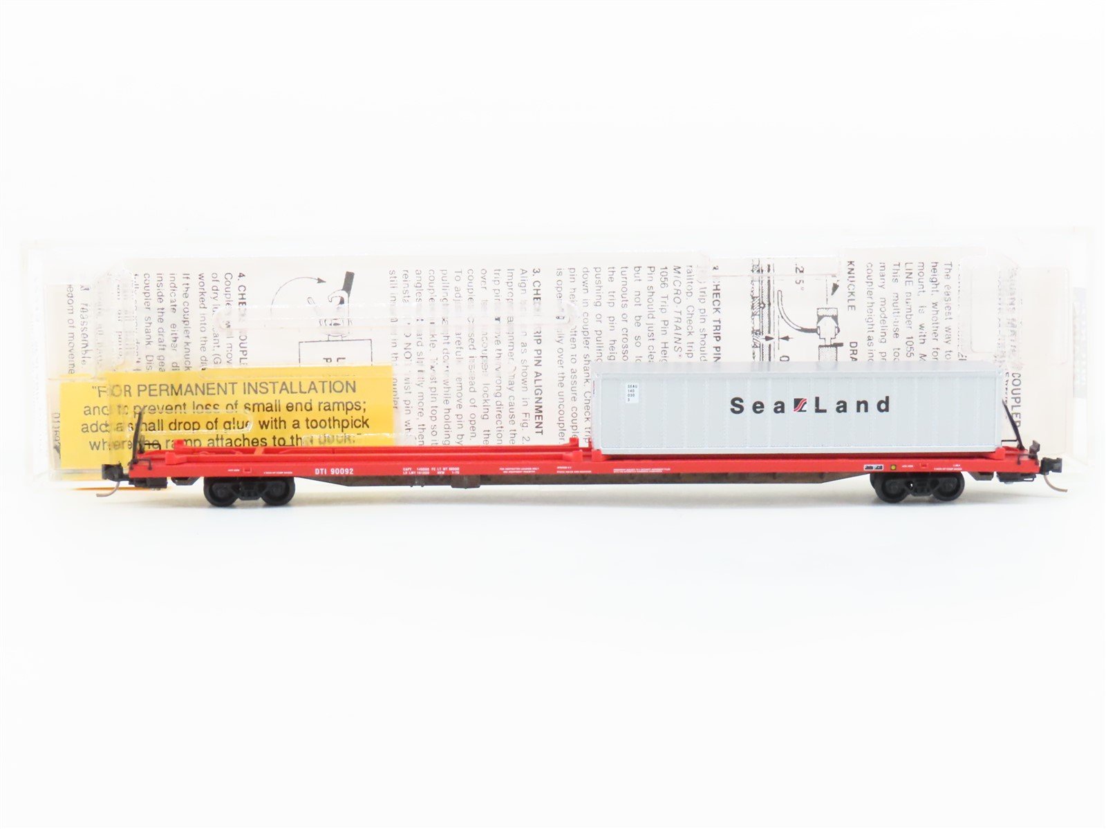 N Scale Micro-Trains MTL 72213 DTI Railway 89' Flatcar #90092 w/40' Container
