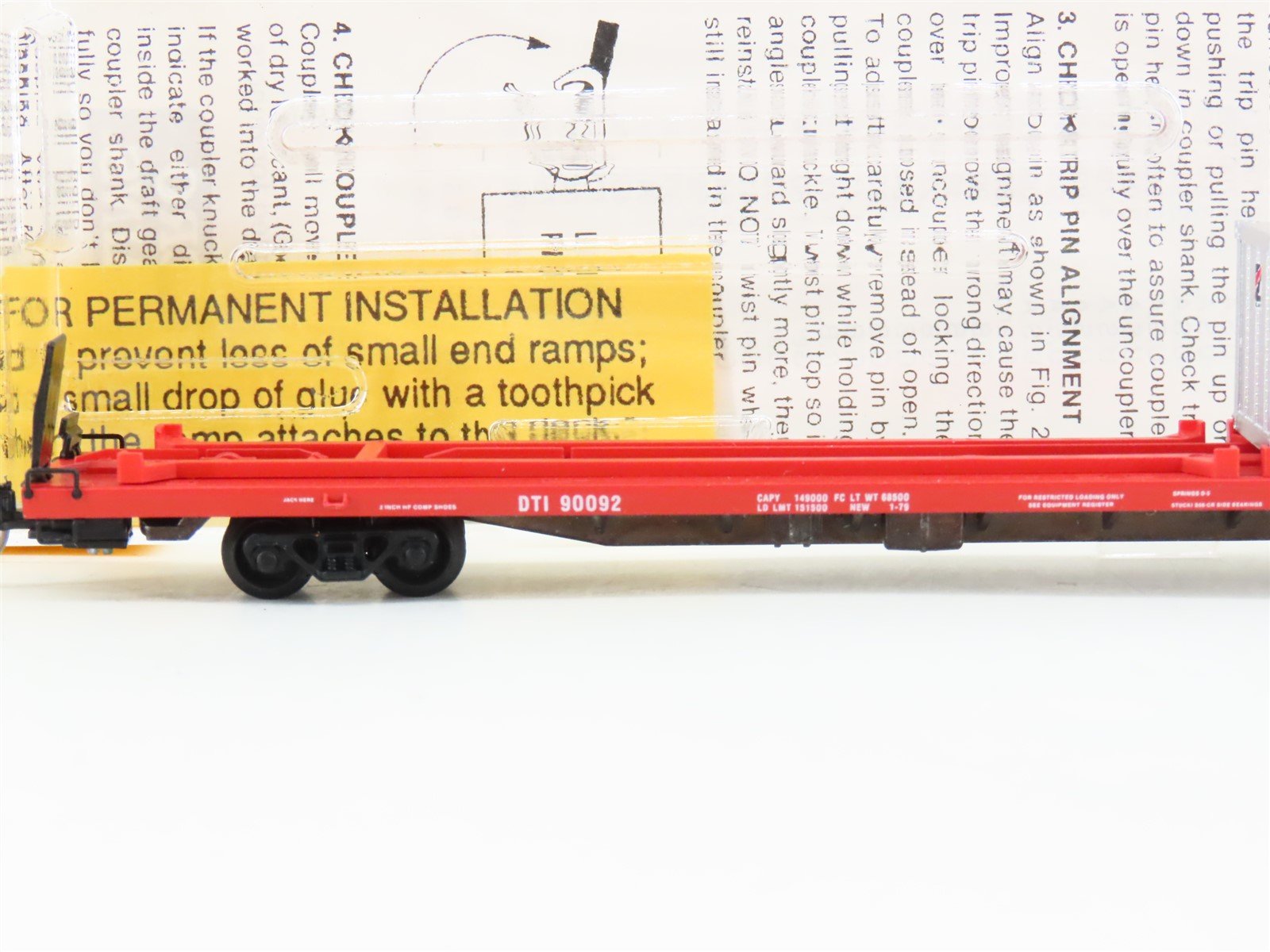 N Scale Micro-Trains MTL 72213 DTI Railway 89' Flatcar #90092 w/40' Container