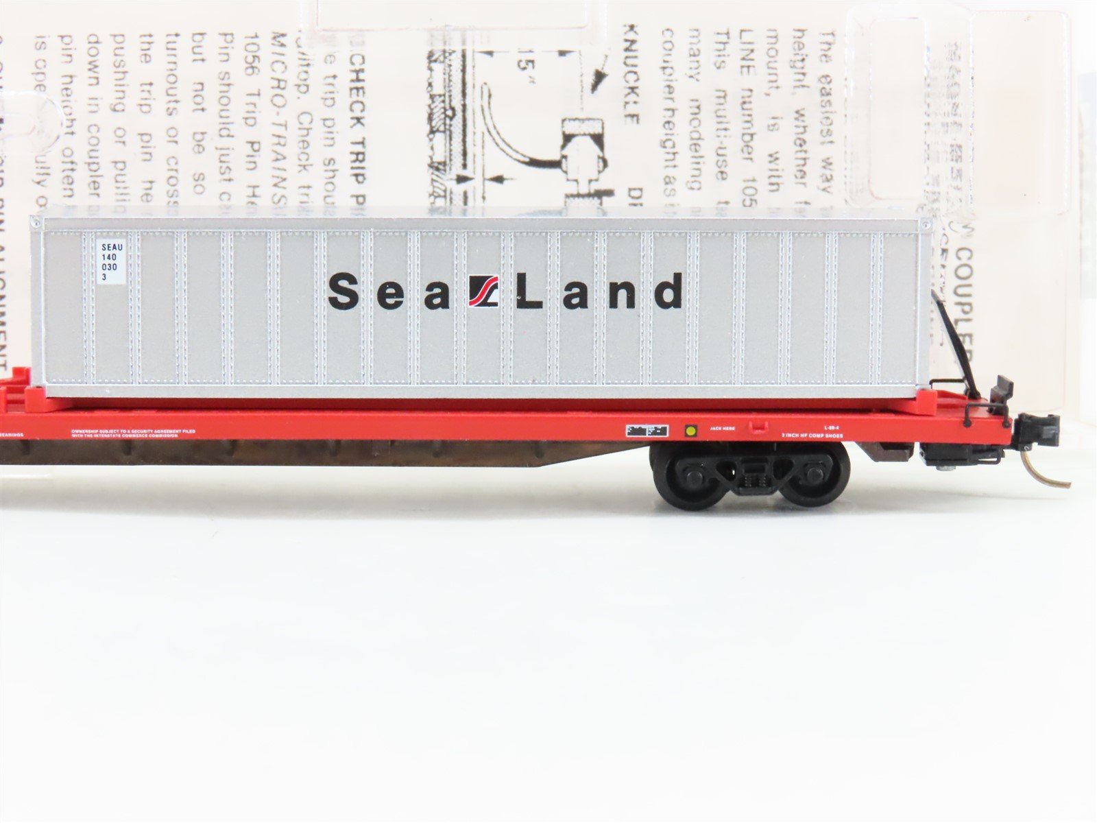 N Scale Micro-Trains MTL 72213 DTI Railway 89' Flatcar #90092 w/40' Container