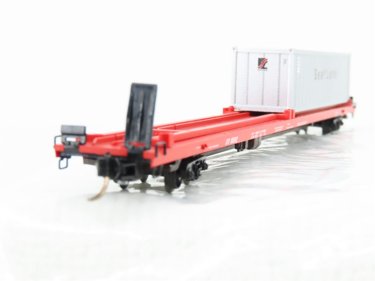 N Scale Micro-Trains MTL 72213 DTI Railway 89&#39; Flatcar #90092 w/40&#39; Container