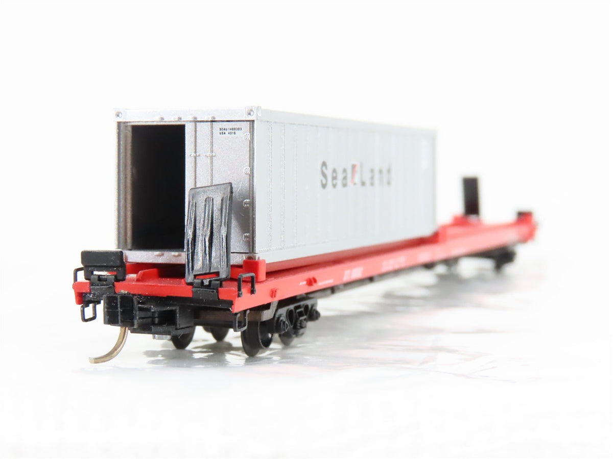 N Scale Micro-Trains MTL 72213 DTI Railway 89&#39; Flatcar #90092 w/40&#39; Container