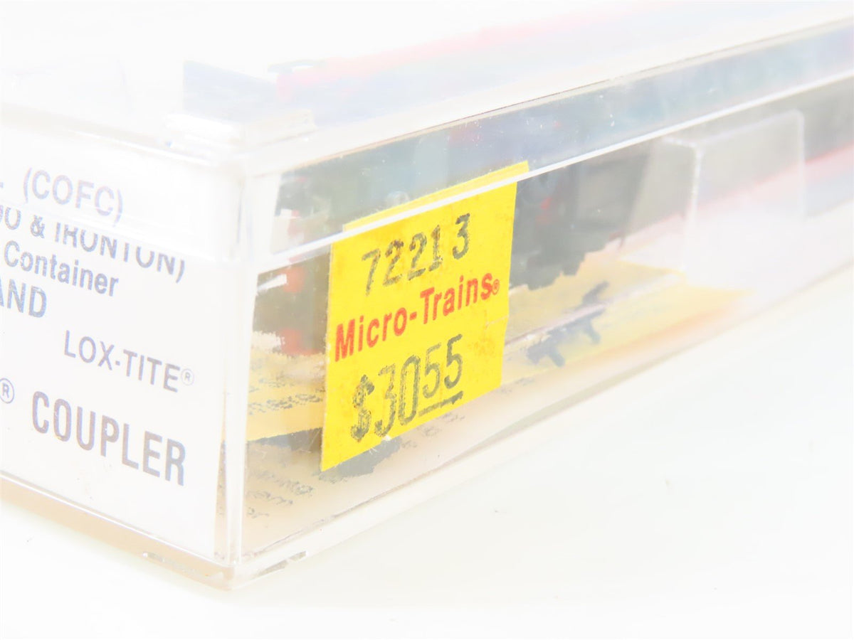 N Scale Micro-Trains MTL 72213 DTI Railway 89&#39; Flatcar #90092 w/40&#39; Container