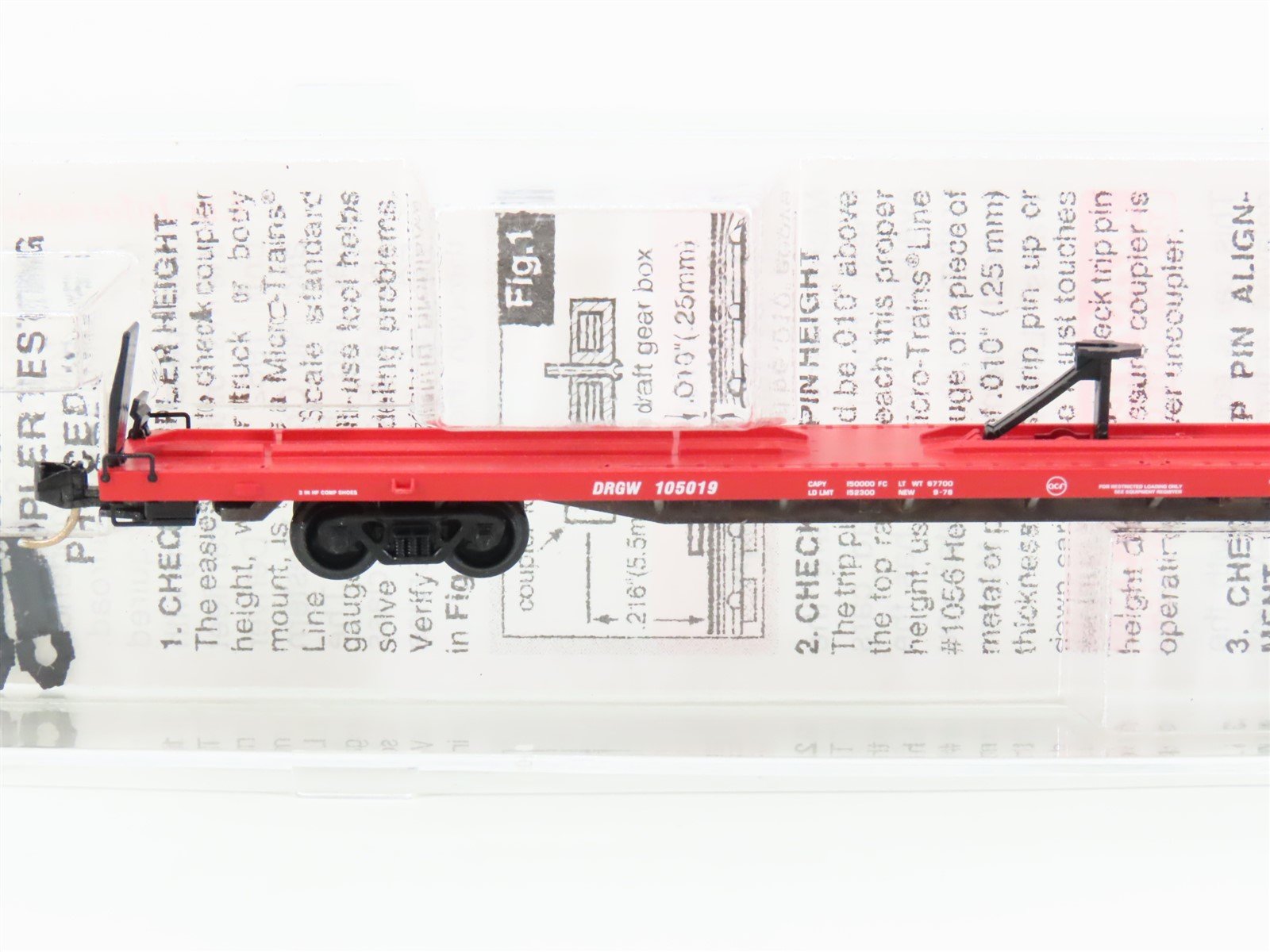 N Scale Micro-Trains MTL 71530 DRGW Rio Grande 89' Flatcar #972216