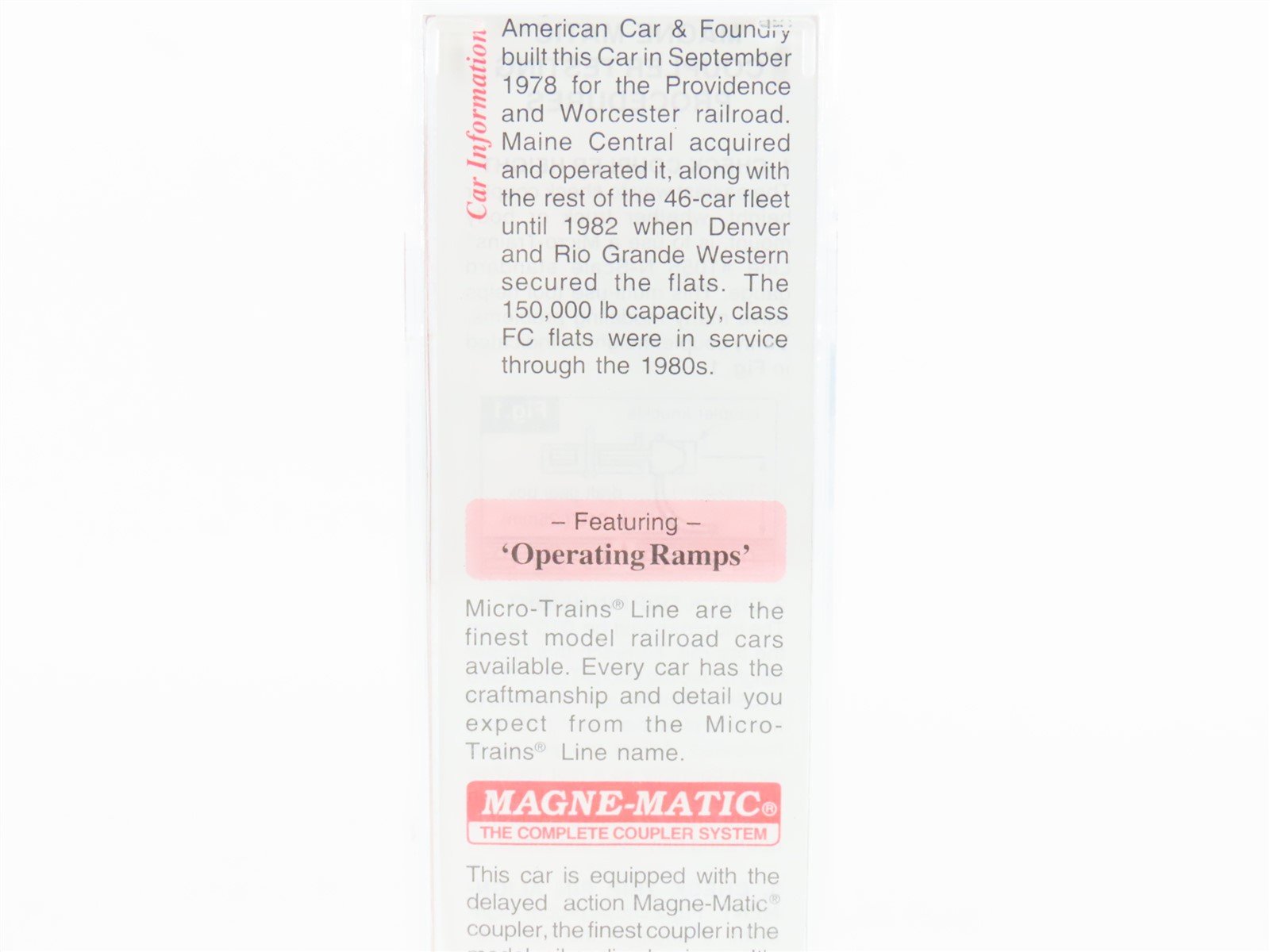 N Scale Micro-Trains MTL 71530 DRGW Rio Grande 89' Flatcar #972216