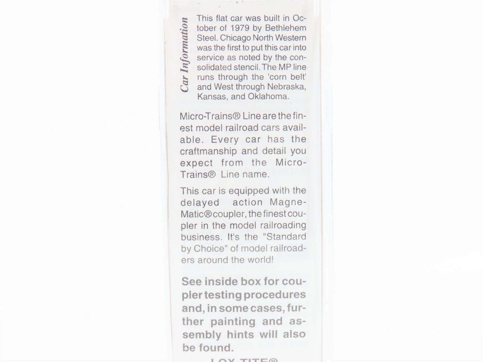 N Scale Micro-Trains MTL 71040 MP Missouri Pacific 89' TOFC Flatcar #838201