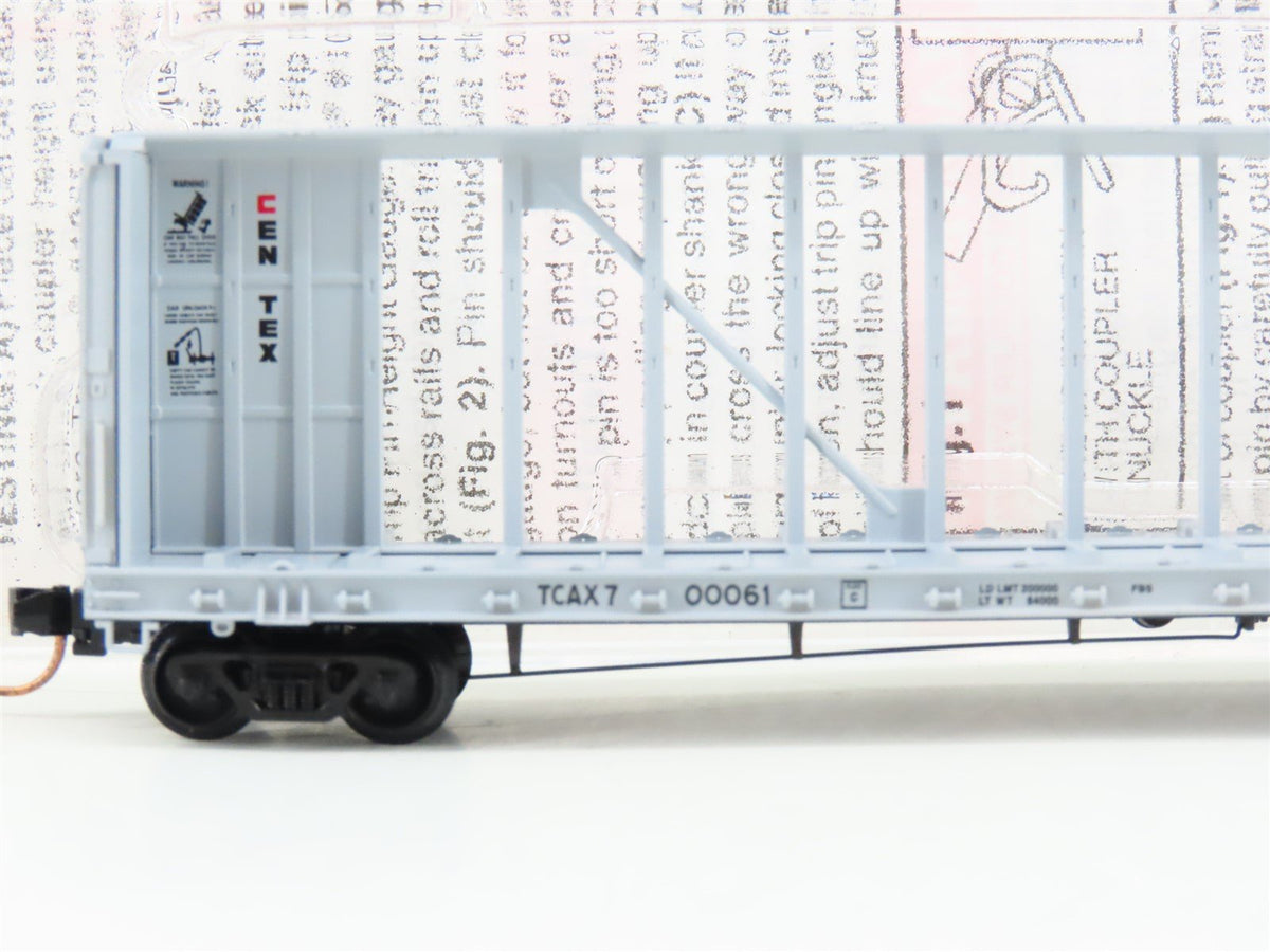 N Scale Micro-Trains MTL 53720 TCAX Centex 60&#39; Centerbeam Flatcar #00061