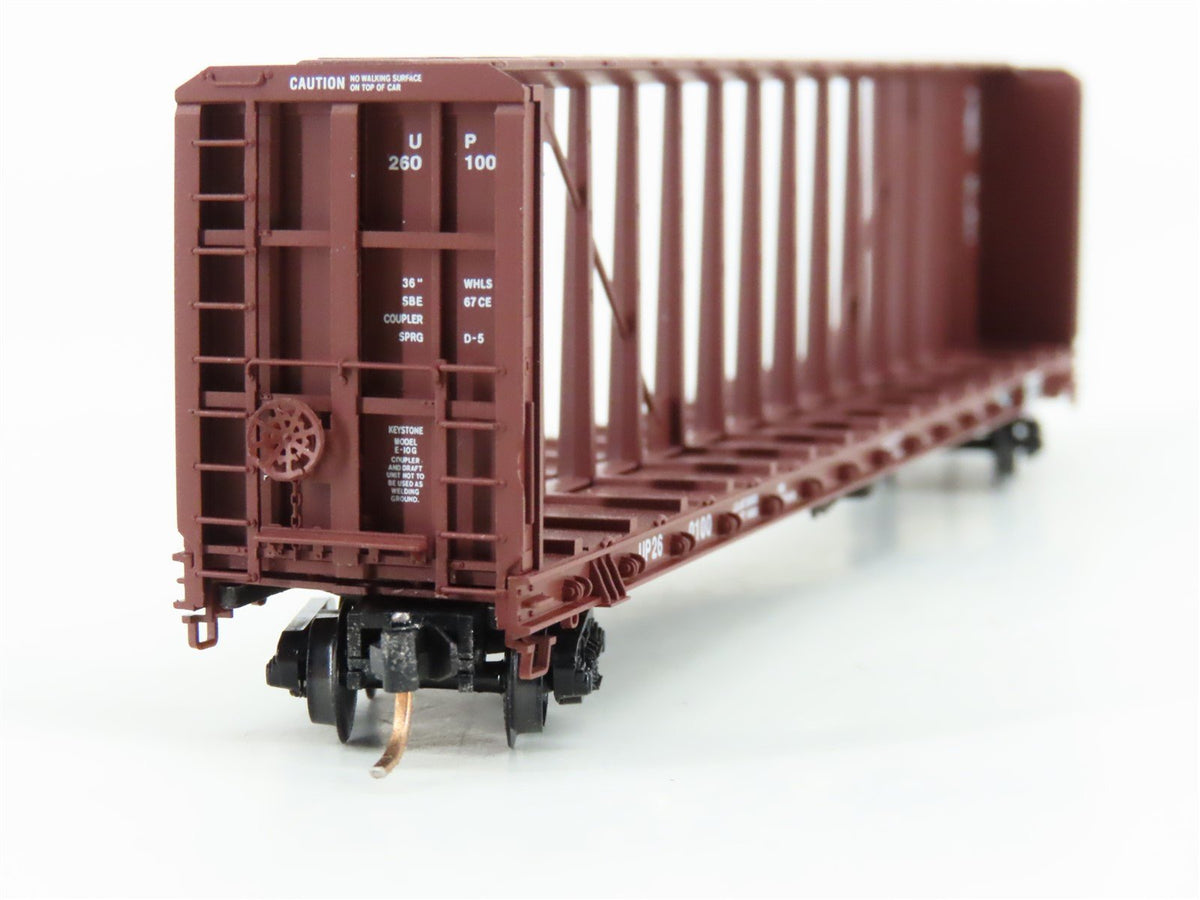 N Scale Micro-Trains MTL 53710 UP Union Pacific 60&#39; Centerbeam Flatcar #260100