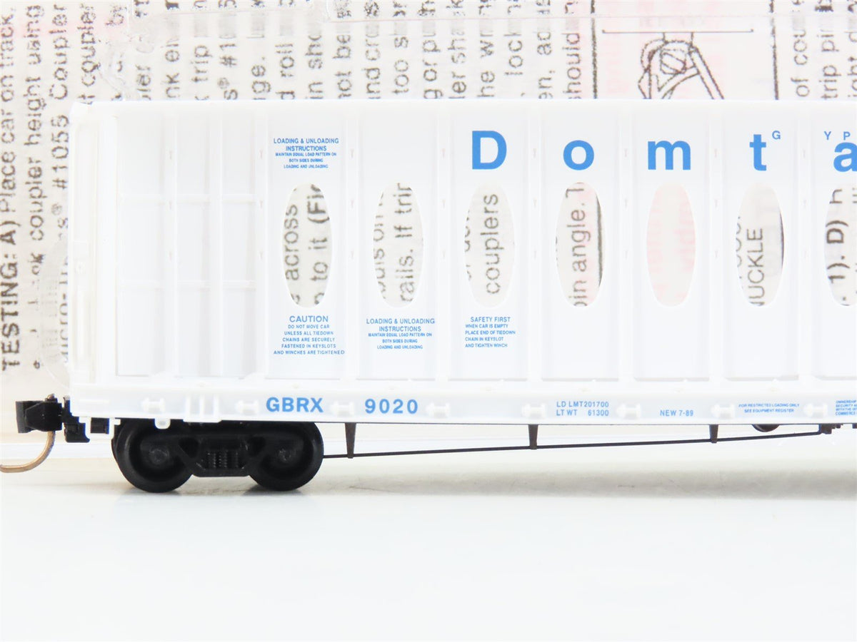N Scale Micro-Trains MTL 53510 GBRX Domtar Gypsum 60&#39; Centerbeam Flatcar #9020