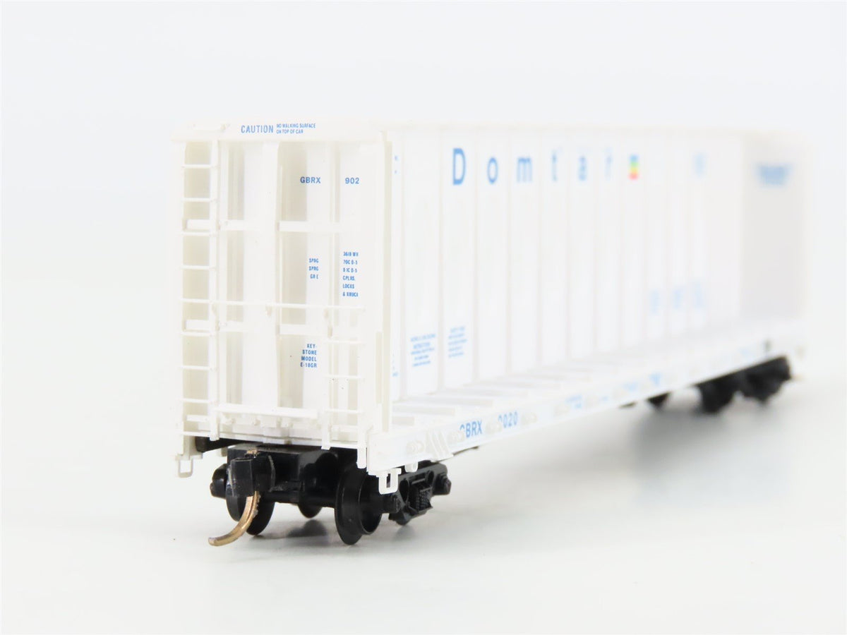 N Scale Micro-Trains MTL 53510 GBRX Domtar Gypsum 60&#39; Centerbeam Flatcar #9020