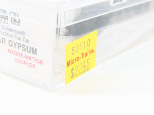 N Scale Micro-Trains MTL 53510 GBRX Domtar Gypsum 60' Centerbeam Flatcar #9020