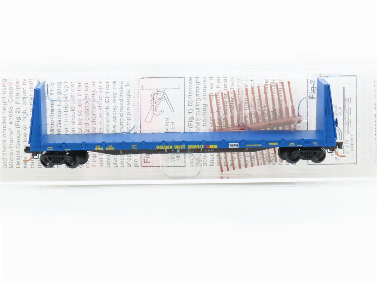 N Scale Micro-Trains MTL 54080 GVSR Golden West 61&#39; Bulkhead Flatcar #459003