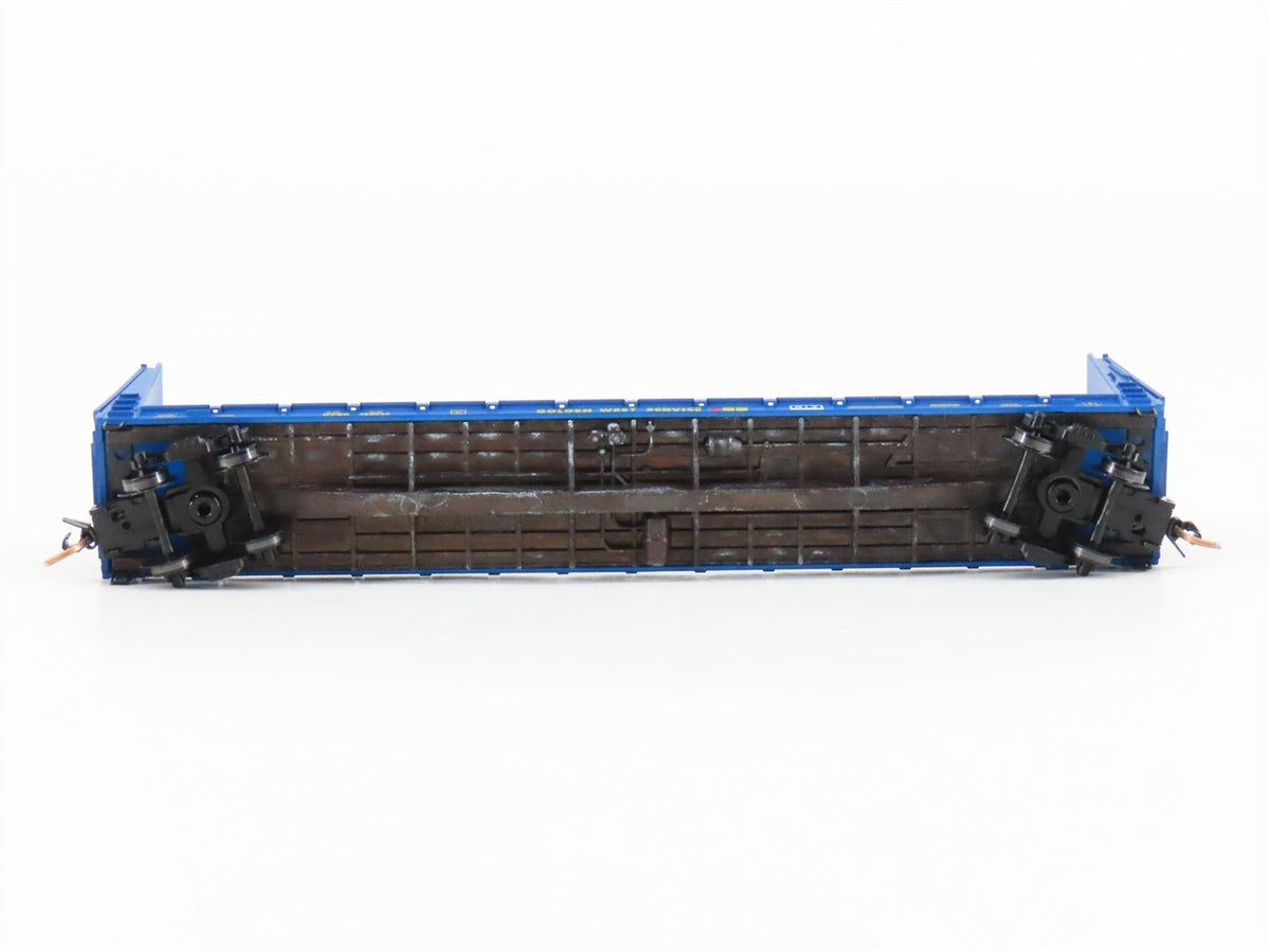 N Scale Micro-Trains MTL 54080 GVSR Golden West 61&#39; Bulkhead Flatcar #459003
