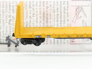N Micro-Trains MTL 54130 IHB Indiana Harbor Belt 61' Bulkhead Flatcar #17021