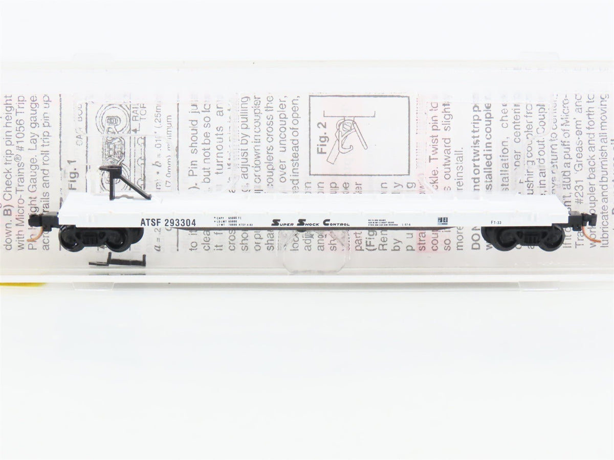 N Scale Micro-Trains MTL 64010 ATSF Santa Fe 57&#39; TOFC Flatcar #293304