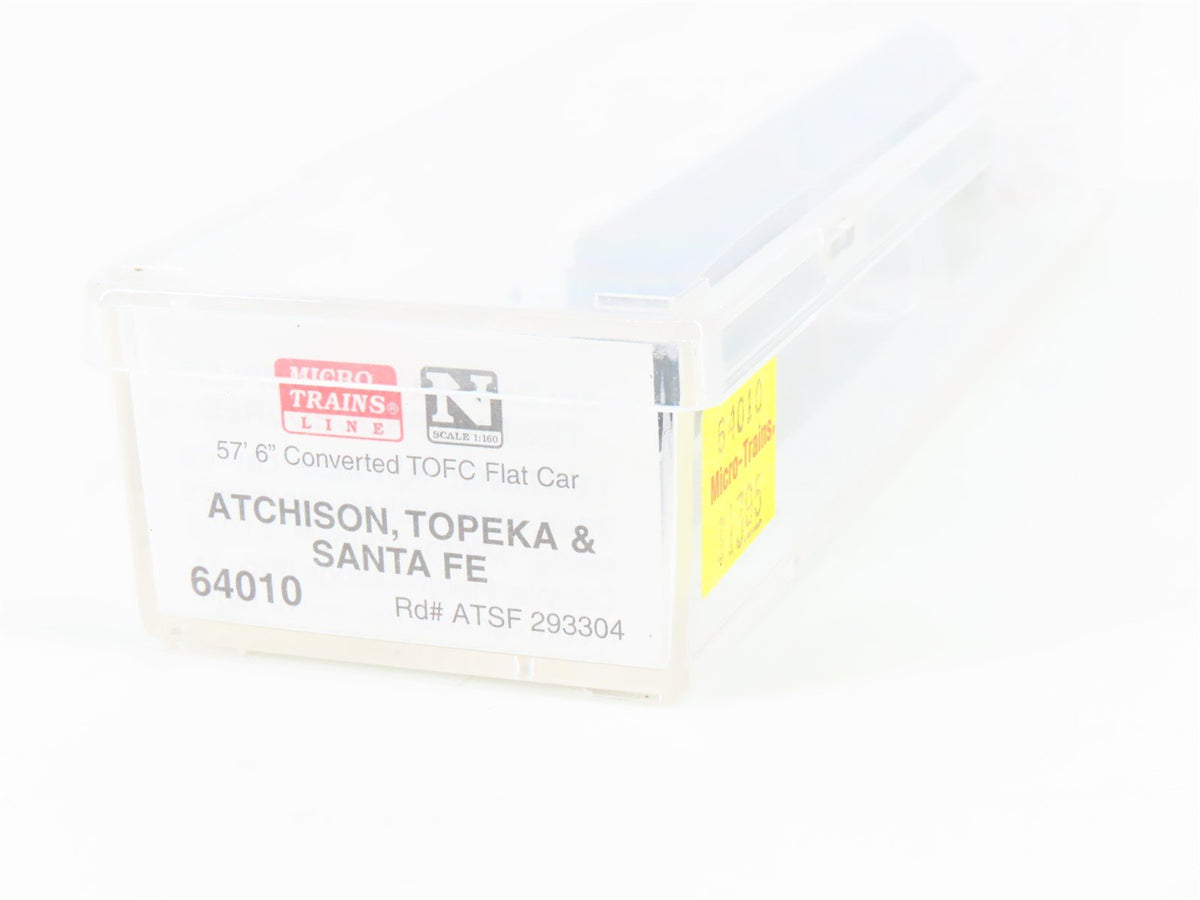 N Scale Micro-Trains MTL 64010 ATSF Santa Fe 57&#39; TOFC Flatcar #293304