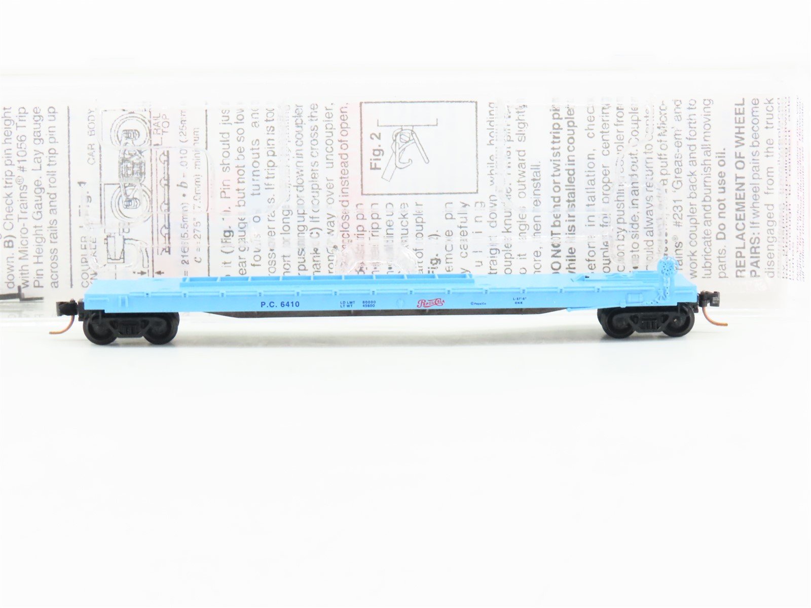 N Scale Micro-Trains MTL 64060 PC Pepsi-Cola 57' Converted TOFC Flatcar #6410