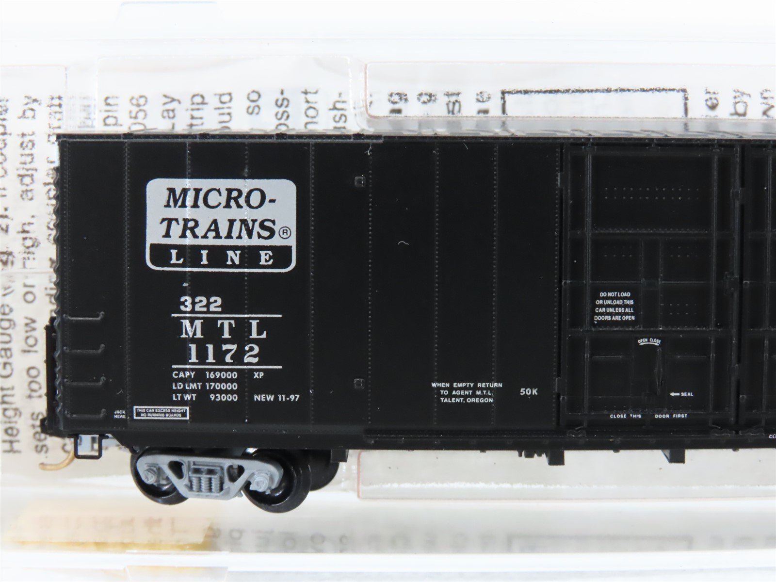 N Scale Micro-Trains MTL 102030 MTL Silver 25th Anniversary 60' Boxcar #1172