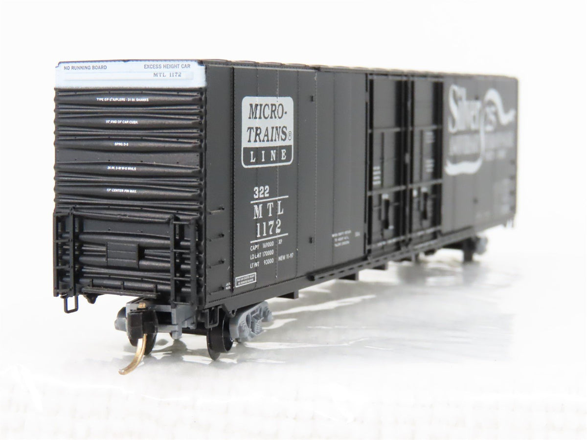 N Scale Micro-Trains MTL 102030 MTL Silver 25th Anniversary 60&#39; Boxcar #1172