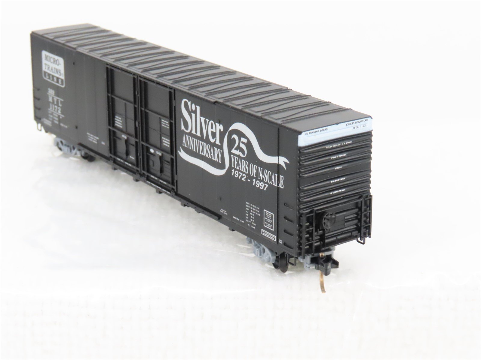 N Scale Micro-Trains MTL 102030 MTL Silver 25th Anniversary 60' Boxcar #1172
