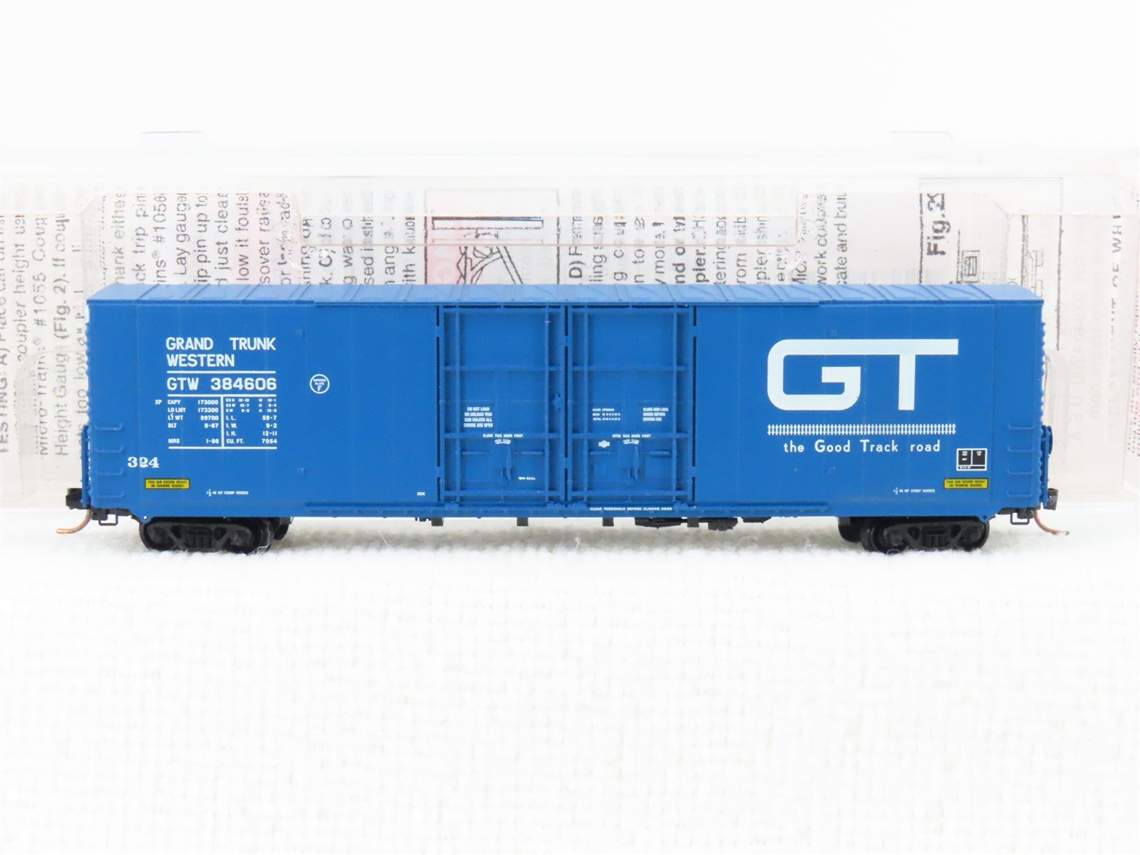 N Scale Micro-Trains MTL 102080 GTW Grand Trunk Western 60' Boxcar #384606