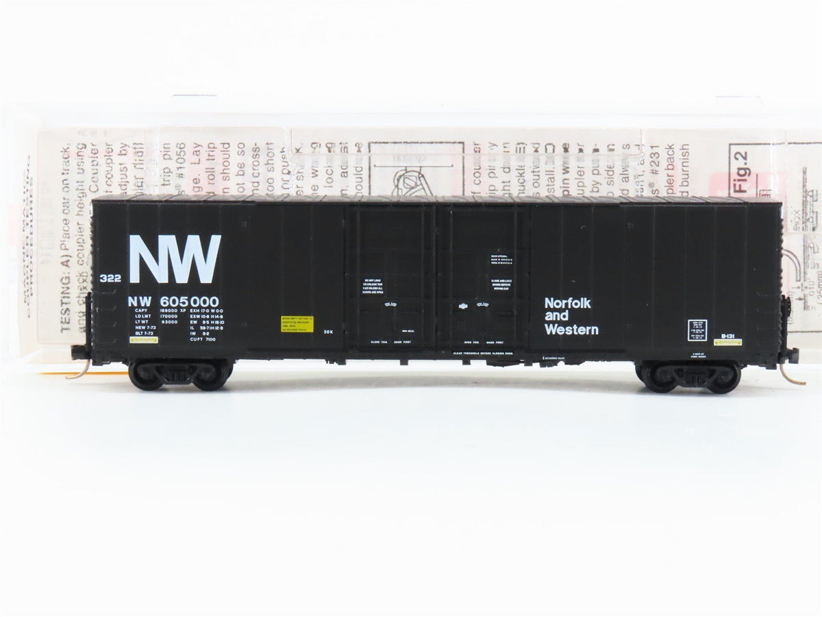 N Scale Micro-Trains MTL 102040 N&amp;W Norfolk &amp; Western 60&#39; Boxcar #605000