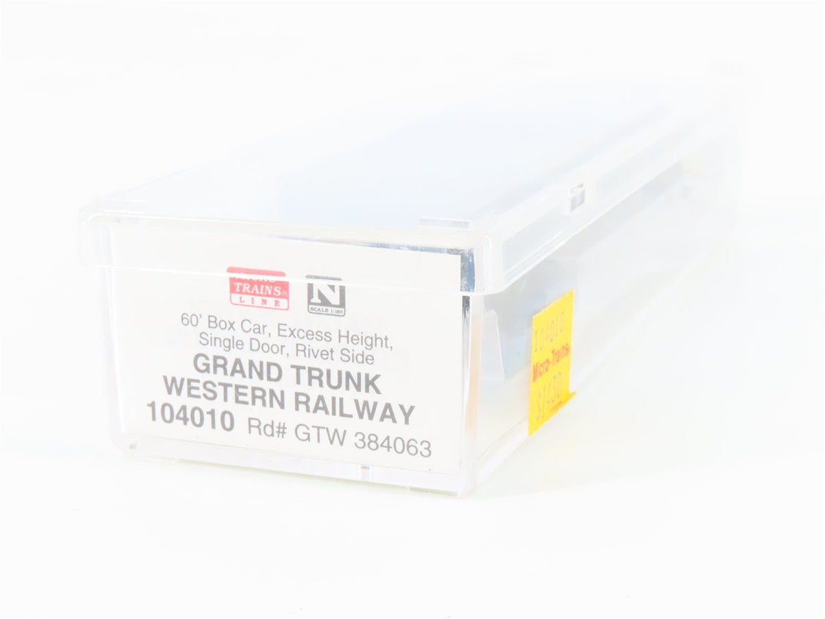 N Scale Micro-Trains MTL 104010 GTW Grand Trunk Western 60&#39; Boxcar #384063