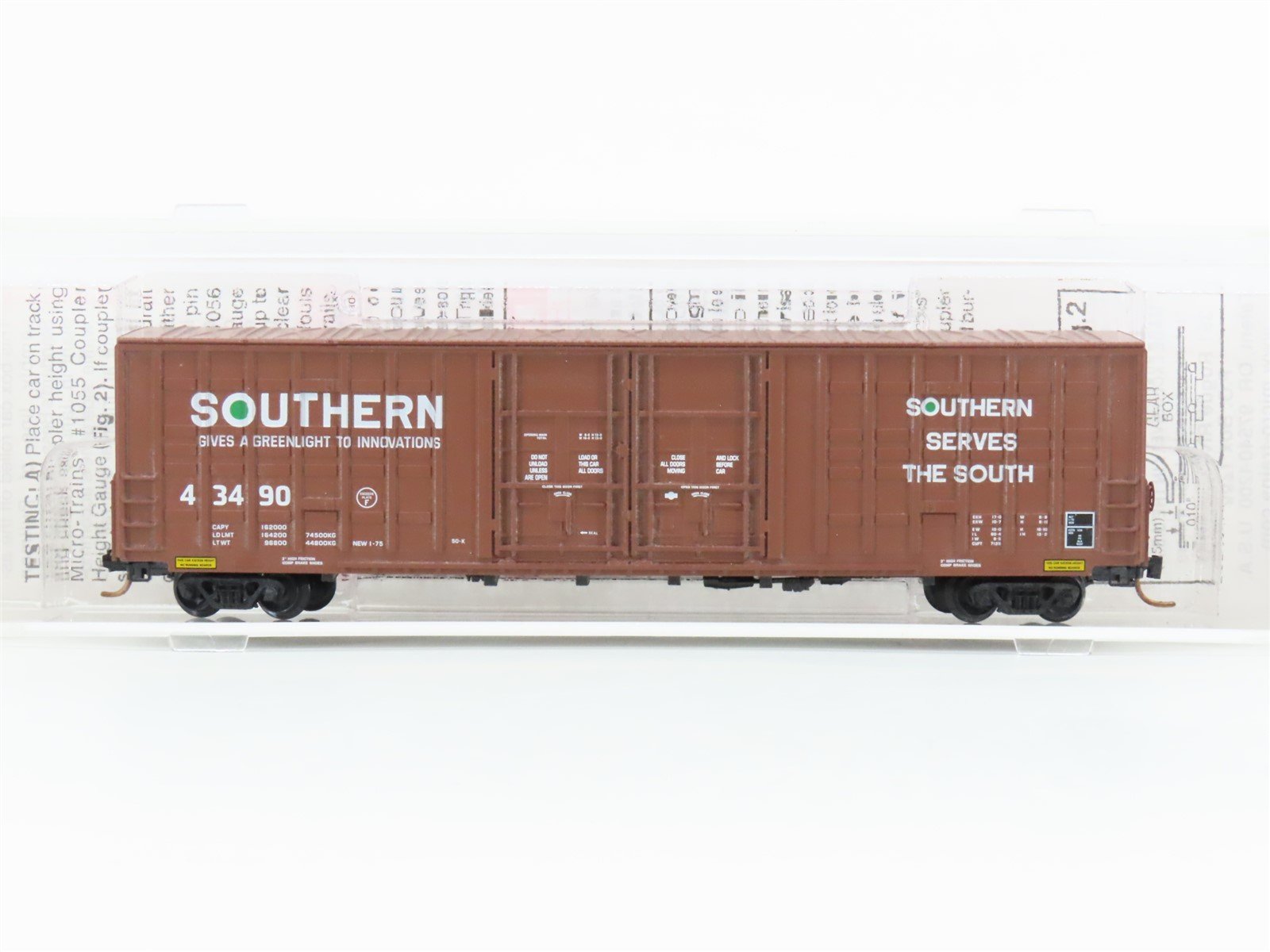 N Scale Micro-Trains MTL 103080 Southern "Serves the South" 60' Boxcar #43490