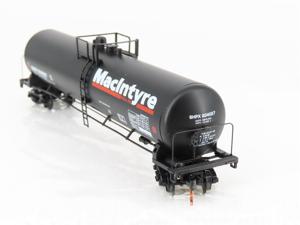 N Micro-Trains MTL 110030 SHPX MacIntyre Fuels 56&#39; General Tankcar #204027