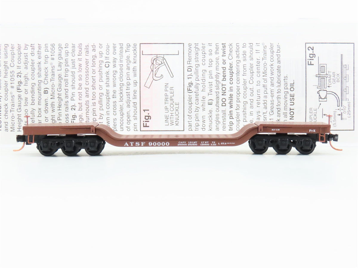 N Scale Micro-Trains MTL 109040 ATSF Santa Fe Depressed Center Flatcar #90000