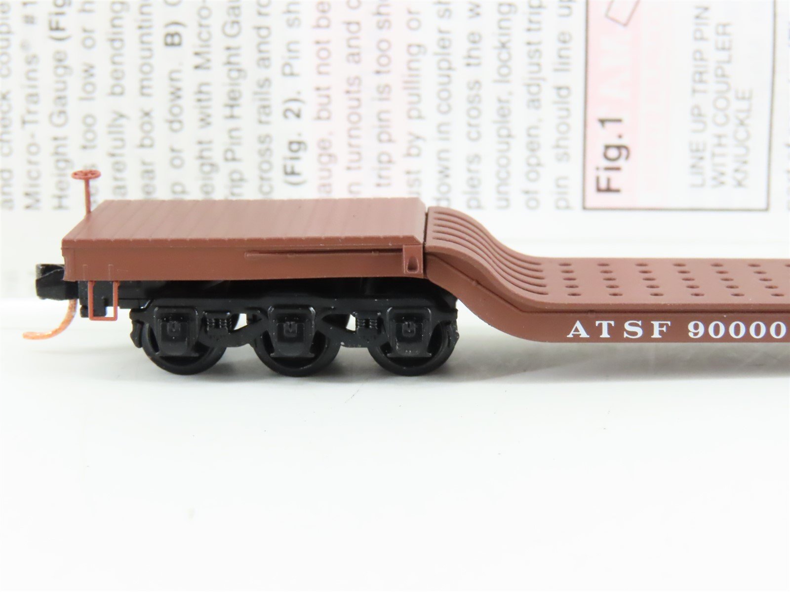 N Scale Micro-Trains MTL 109040 ATSF Santa Fe Depressed Center Flatcar #90000