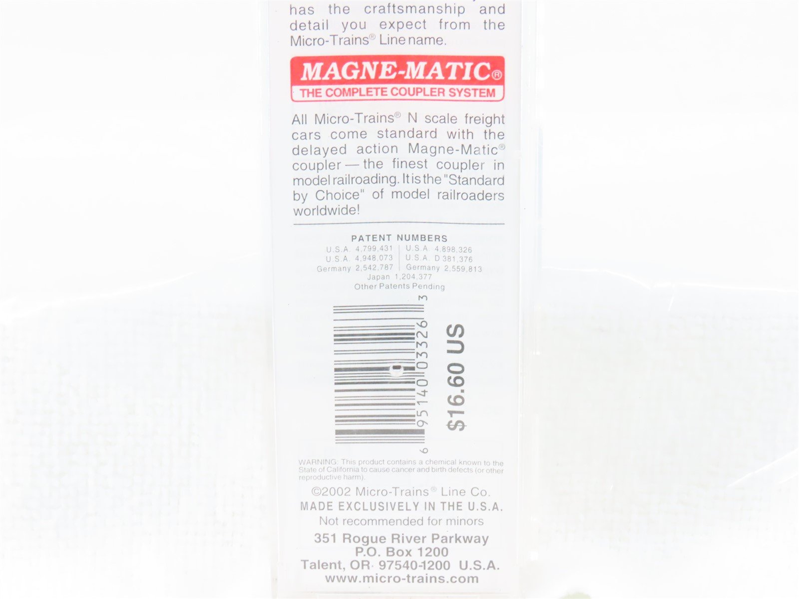 N Scale Micro-Trains MTL 109040 ATSF Santa Fe Depressed Center Flatcar #90000