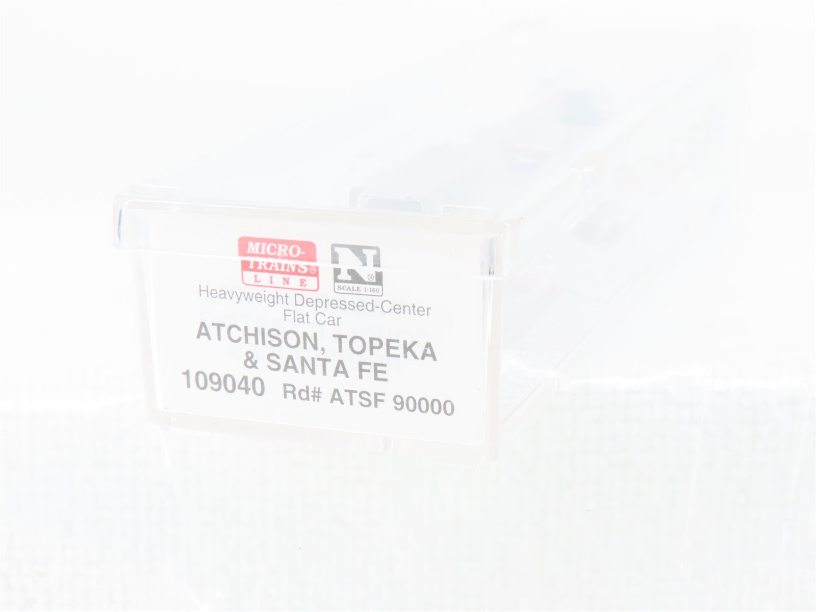 N Scale Micro-Trains MTL 109040 ATSF Santa Fe Depressed Center Flatcar #90000