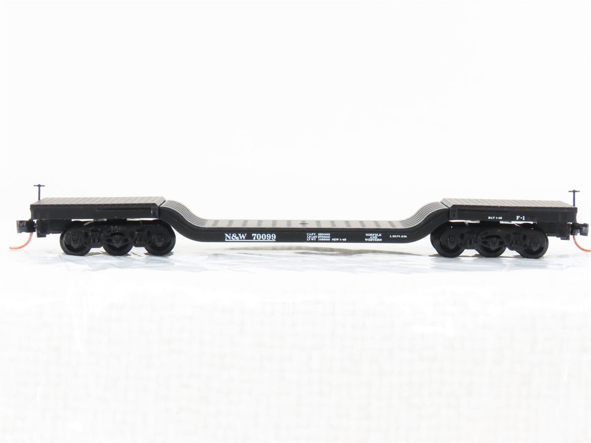 N Micro-Trains MTL 109030 N&amp;W Norfolk &amp; Western Depressed Center Flatcar #70099