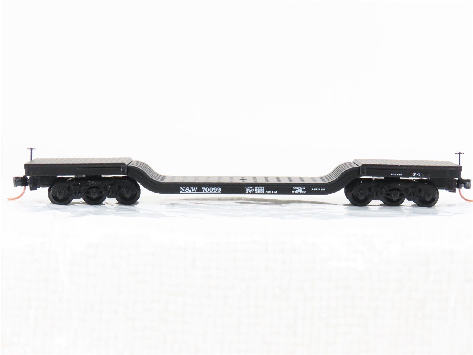 N Micro-Trains MTL 109030 N&W Norfolk & Western Depressed Center Flatcar #70099