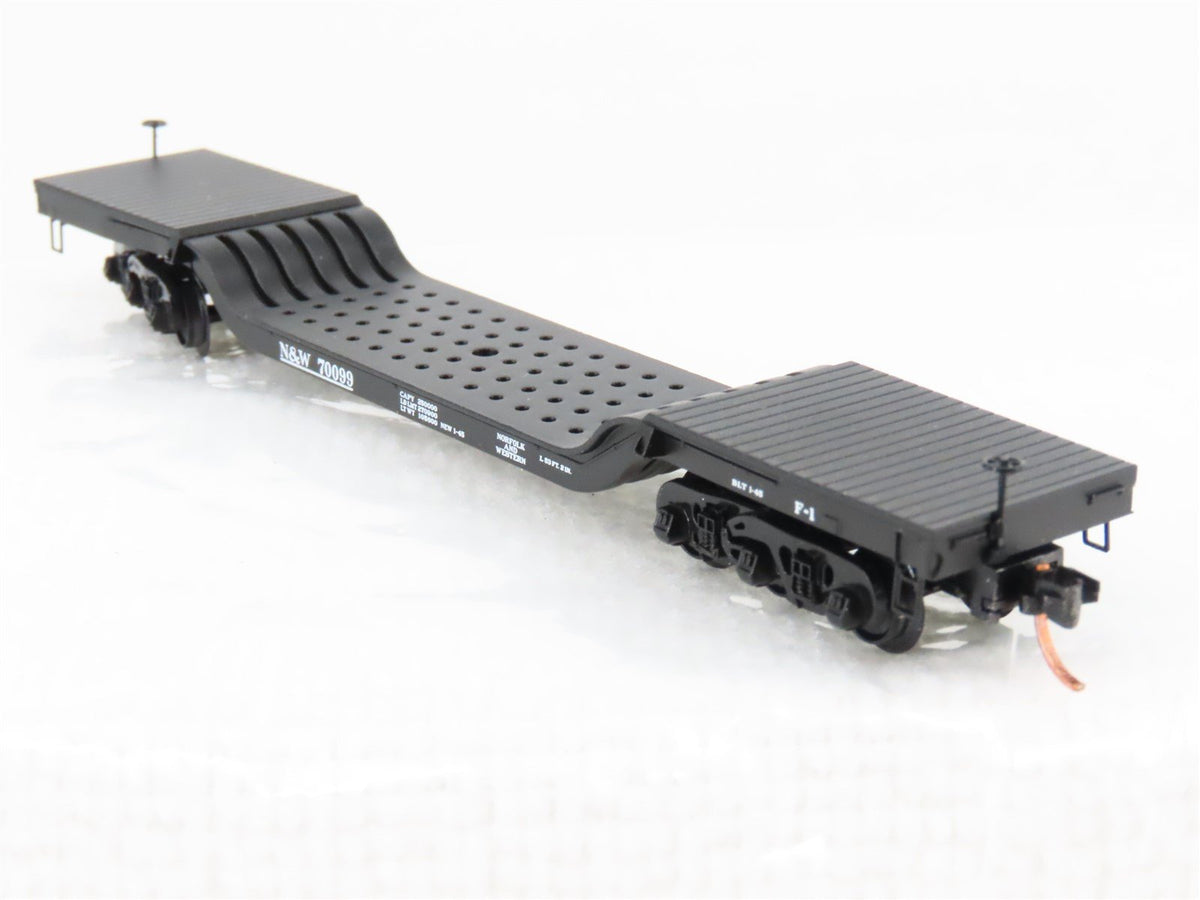 N Micro-Trains MTL 109030 N&amp;W Norfolk &amp; Western Depressed Center Flatcar #70099